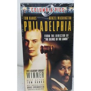 PHILADELPHIA VHS 2000 Columbia/Tristar Picture Tom Hanks & Denzel Washington NEW